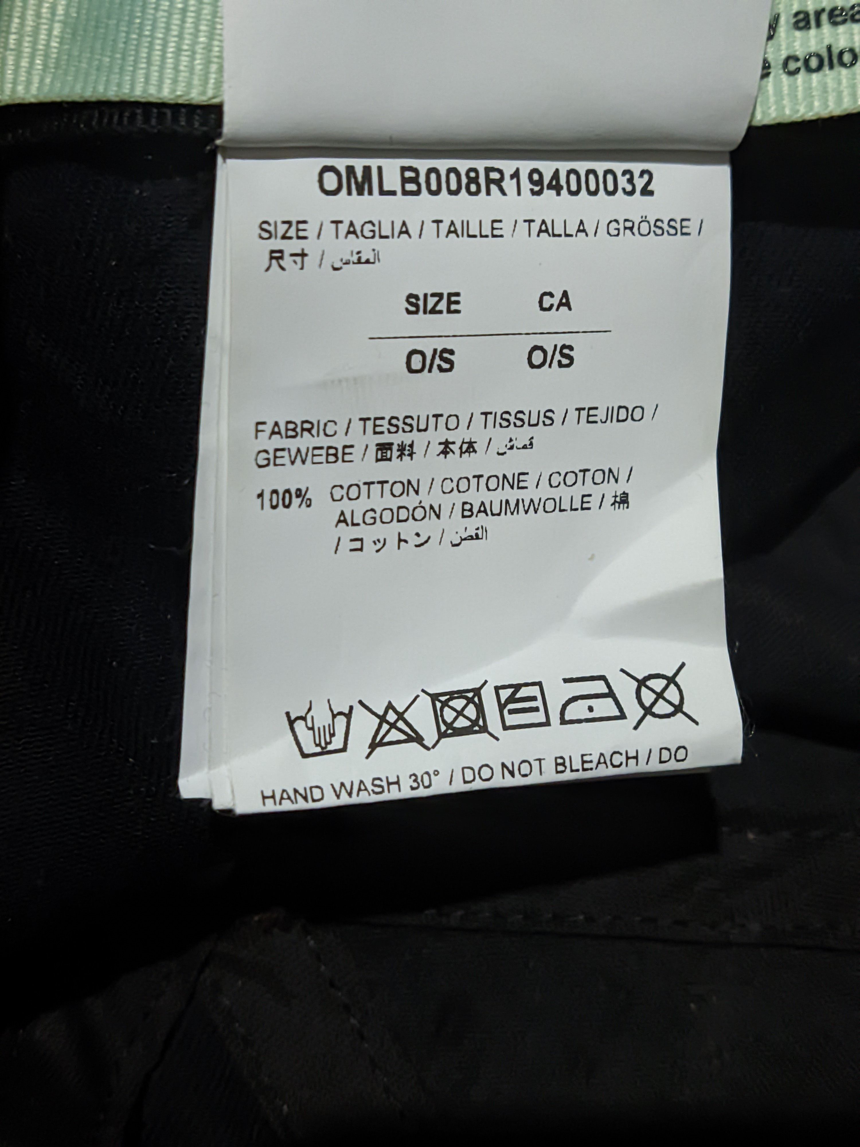 Off-White Off-White Diagonal Cap Black and White Six Panel Size ONE SIZE - 11 Thumbnail