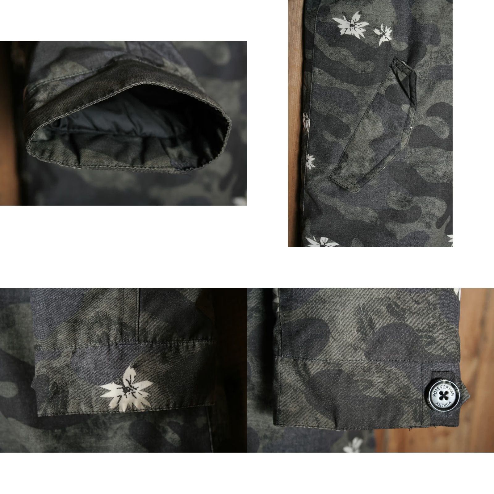 Vintage VITALITY LOGICAL Floral Camouflage Down Insulated Hooded Parka Women's L Coat Size L / US 10 / IT 46 - 8 Thumbnail