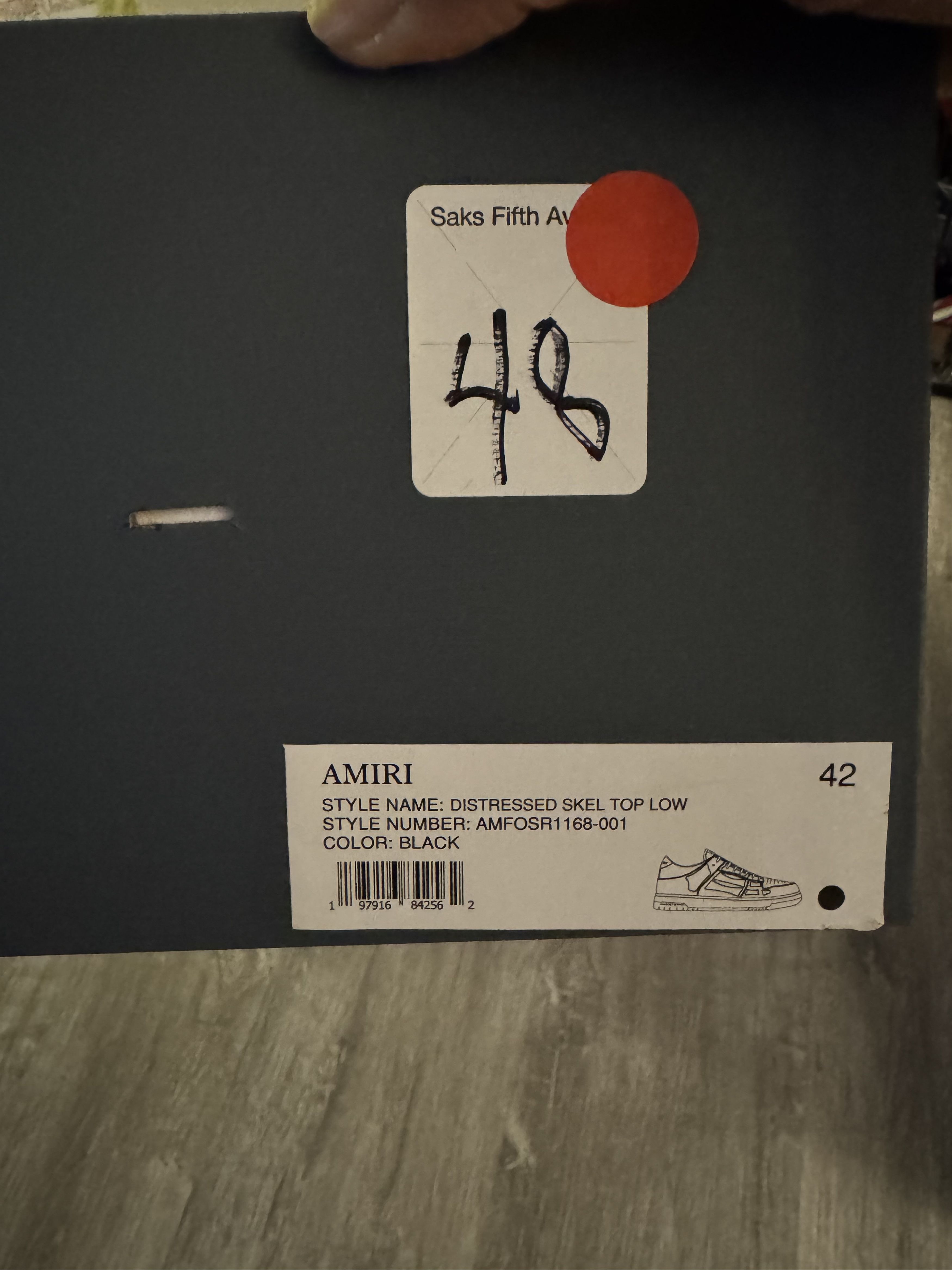 Amiri Amiri Skel Low Distressed Black/Tan Size US 9 / EU 42 - 10 Thumbnail