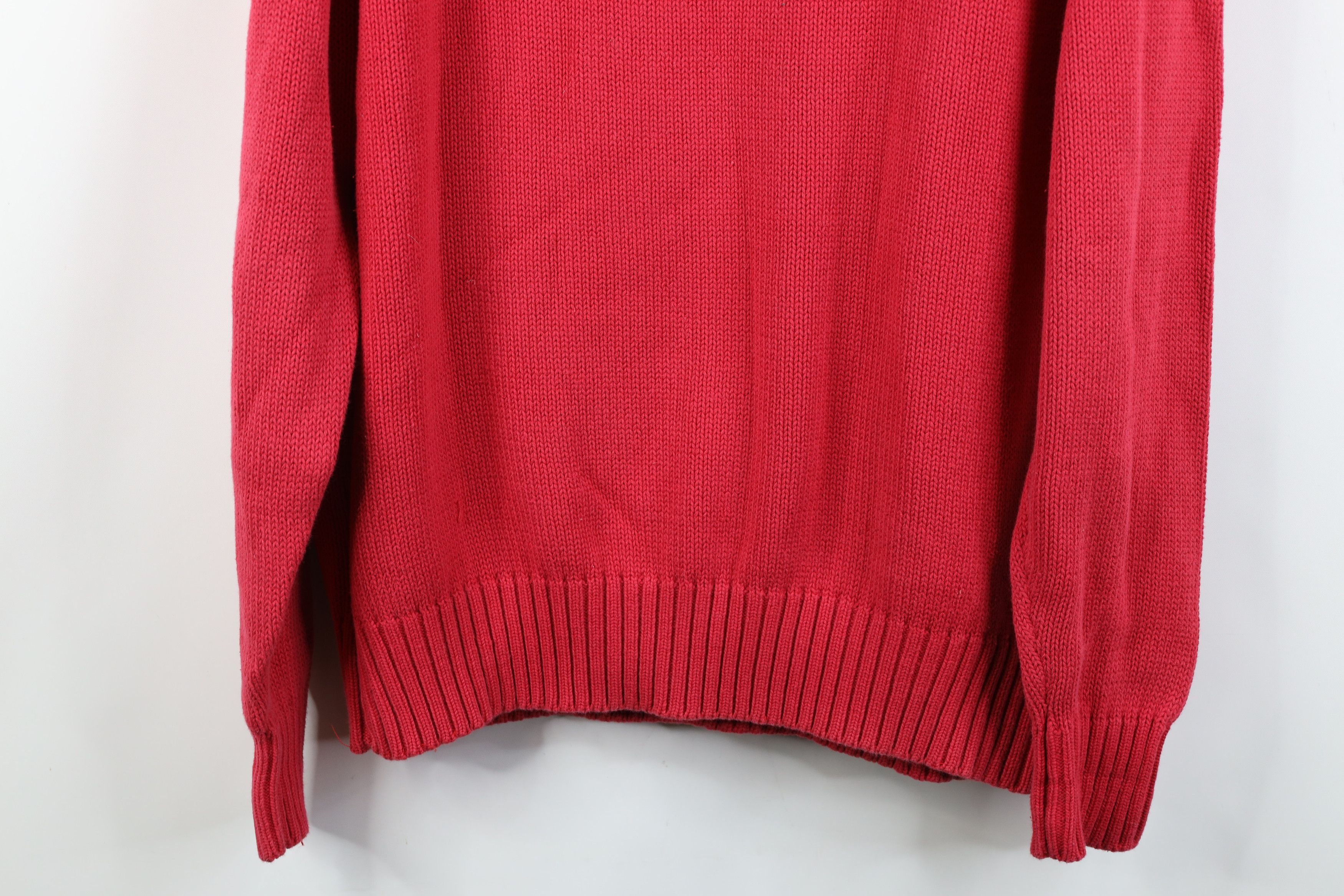 Eddie Bauer Vintage 90s Eddie Bauer Cotton Knit Crewneck Sweater Red Size US XL / EU 56 / 4 - 9 Thumbnail