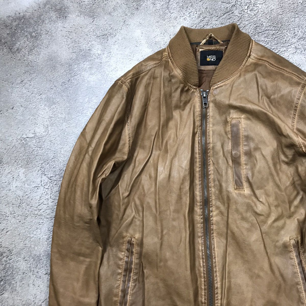 Vintage Vintage Y2K Tan Bomber Jacket Streetwear Casual 90s Baggy L Size US L / EU 52-54 / 3 - 3 Thumbnail