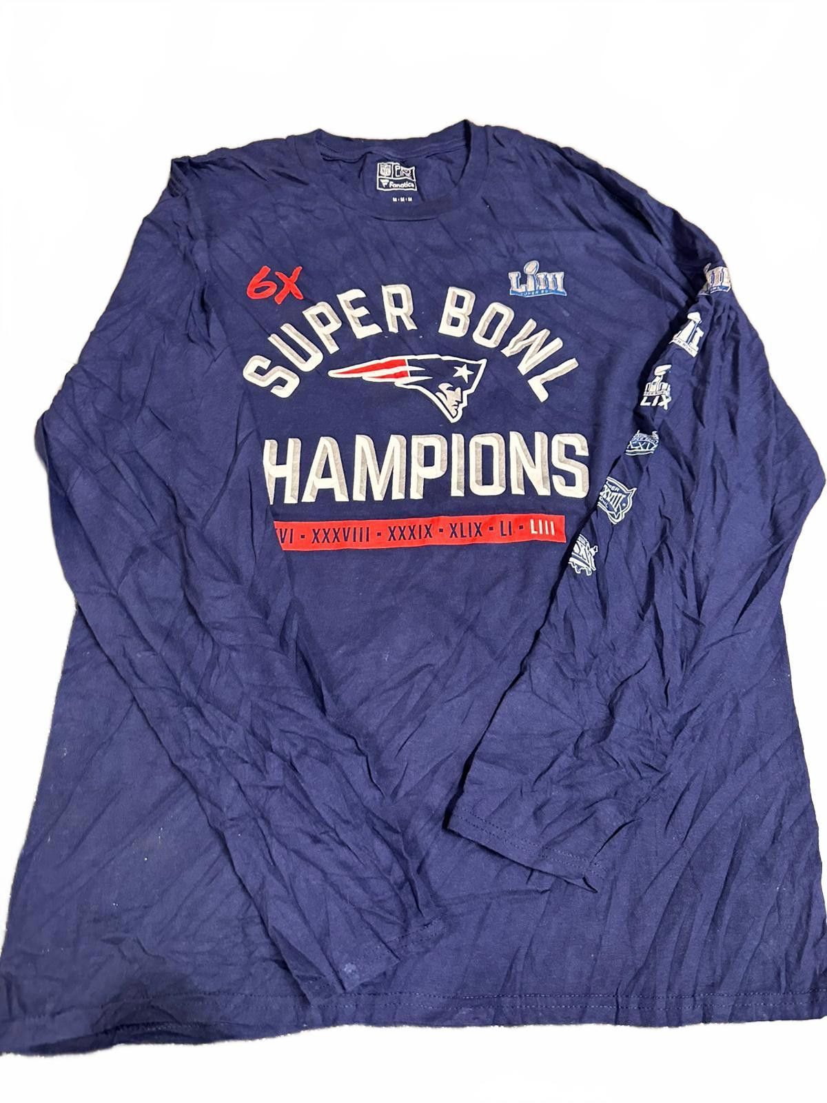 Designer New England Patriots Super Bowl Champions Long Sleeve Size US M / EU 48-50 / 2 - 2 Thumbnail