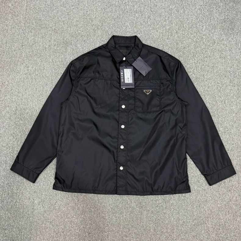 Prada Prada Black Triangle Logo Jacket XL - dmc Size US XL / EU 56 / 4 - 1 Thumbnail