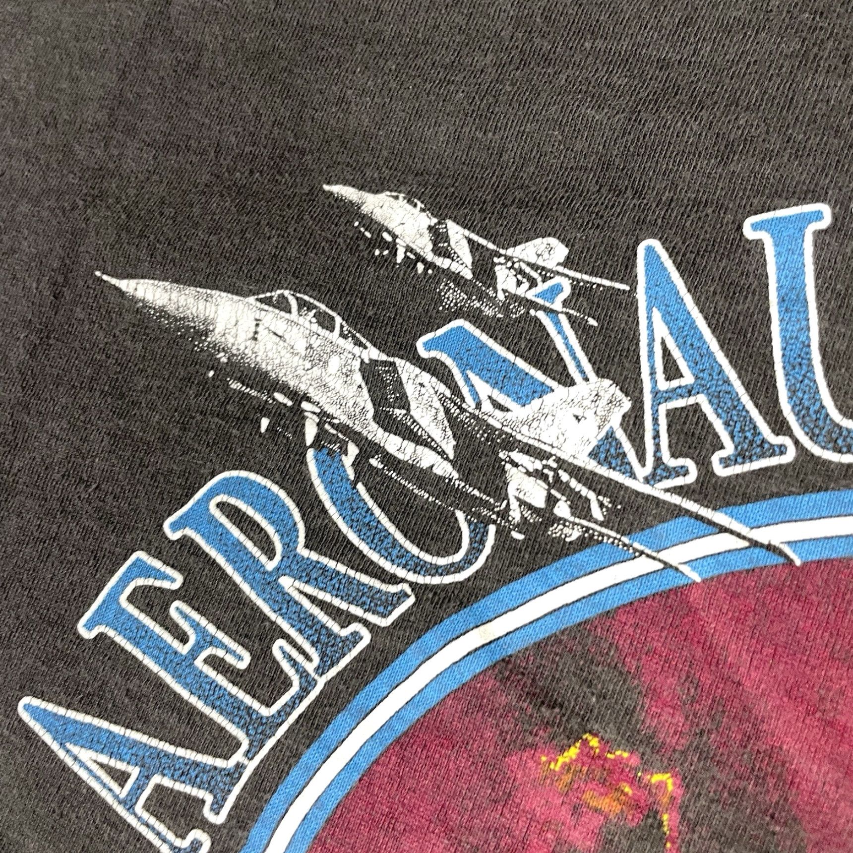 Vintage Vintage Paris Air Show T Shirt Mens Large Black Wings Aviation Distressed Rare L Size US L / EU 52-54 / 3 - 6 Thumbnail