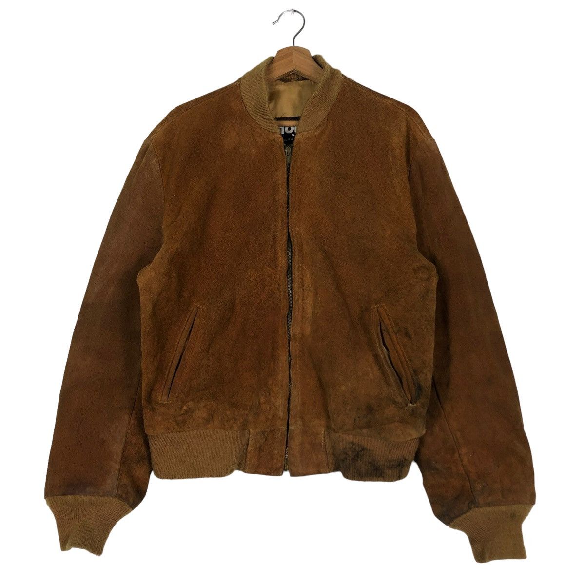 Schott 🔥VINTAGE SUEDE LEATHER JACKET FLY SCHOTT MADE IN USA Size US M / EU 48-50 / 2 - 1 Thumbnail