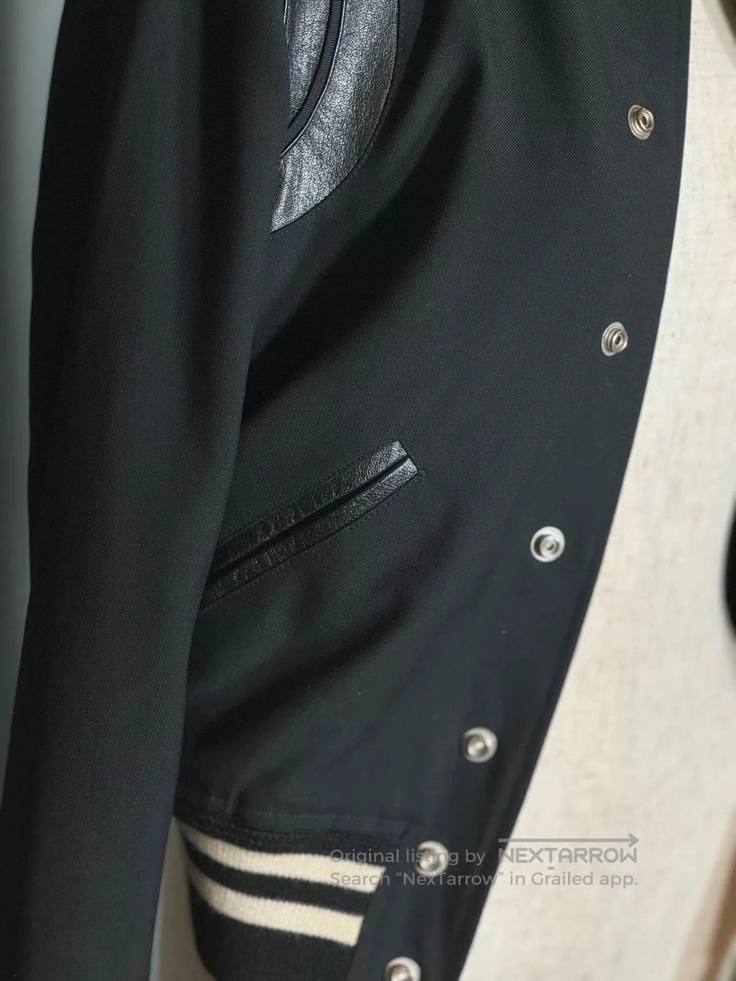 Saint Laurent Paris Saint Laurent SLP Black Varsity Jacket. Size US S / EU 44-46 / 1 - 6 Thumbnail