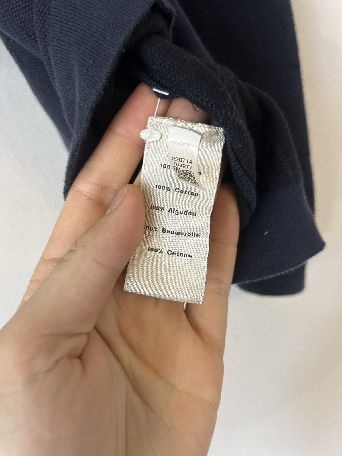 Hermes Textured Navy Polo Shirt Size US L / EU 52-54 / 3 - 9 Thumbnail