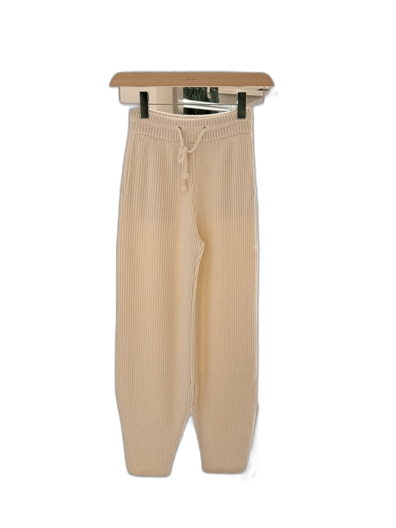 Loro Piana Loro Piana Women's White Knit Cashmere Pants - dmc Size 30" / US 8 / IT 44 - 1 Thumbnail