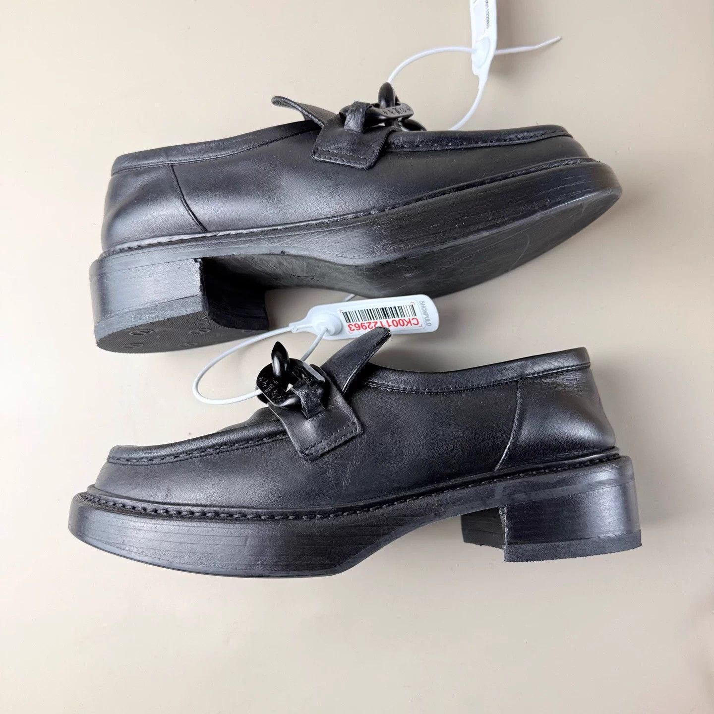 Louis Vuitton LV Black Monogram Lock Loafer 38 95 New Size US 7 / IT 37 - 5 Thumbnail