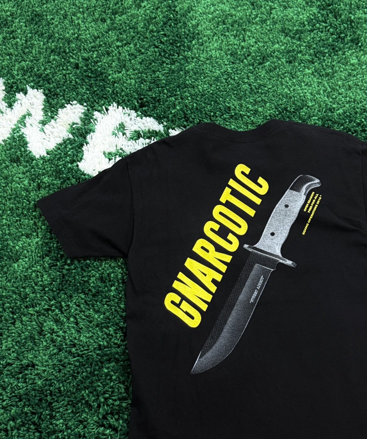 Gnarcotic Gnarcotic Black Rambo Knife Chest Logo Tee Black FTP Size US M / EU 48-50 / 2 - 2 Thumbnail
