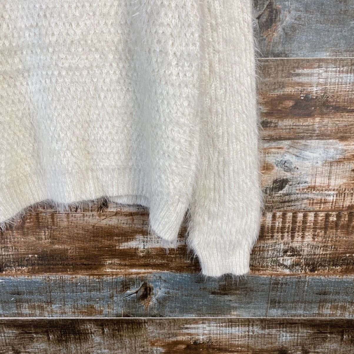 Other DL Ingni White Mohair shaggy fur japan Knitwear #C1148 Size M / US 6-8 / IT 42-44 - 8 Thumbnail