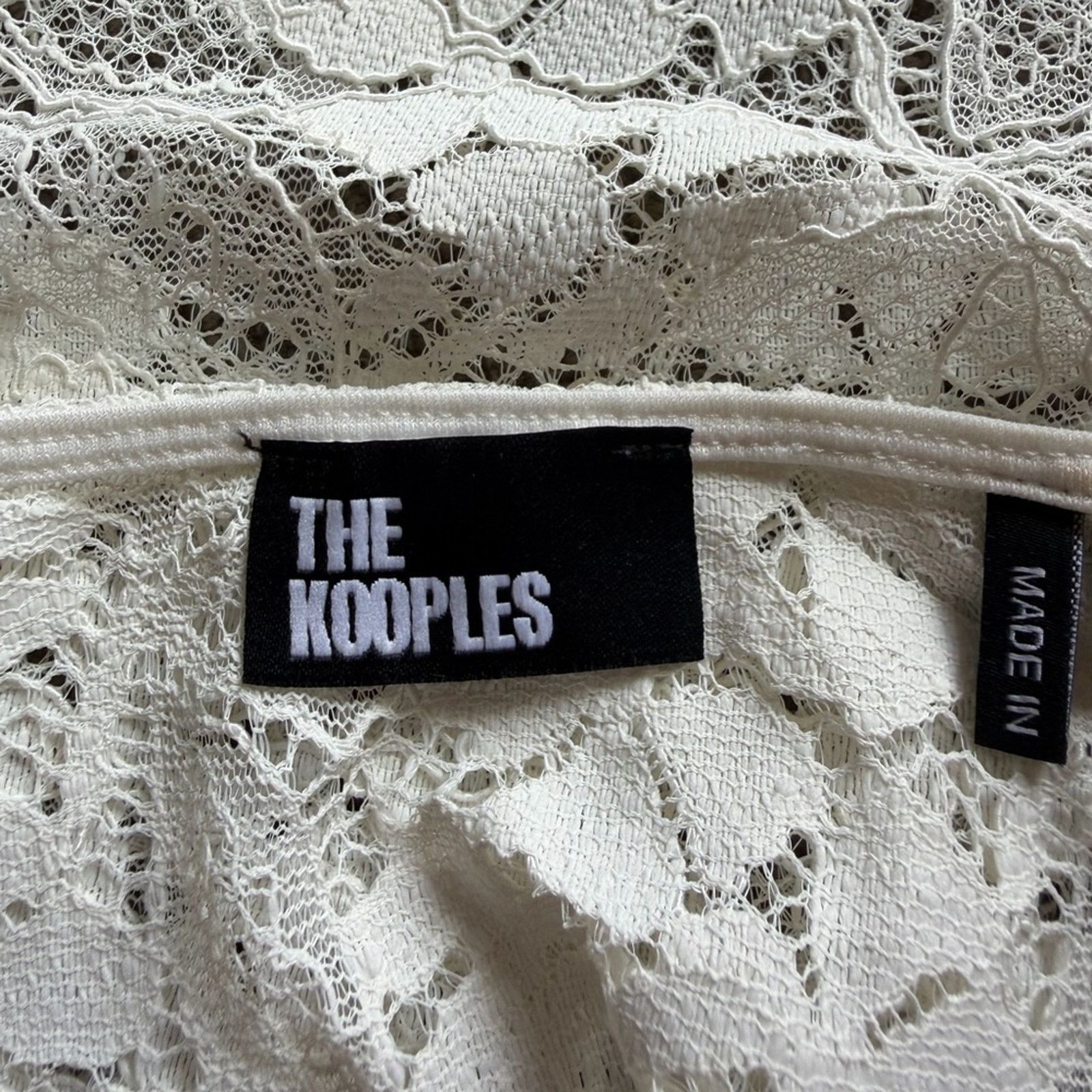 The Kooples The Kooples Stretch Lace Fitted Tank OffWhite Round Sz 1 NWT Size S / US 4 / IT 40 - 8 Thumbnail