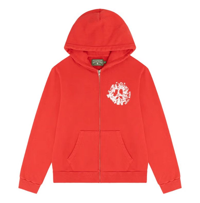 DENIM TEARS Denim University Zip Hooded Sweatshirt Red Size US XL / EU 56 / 4 - 1 Thumbnail