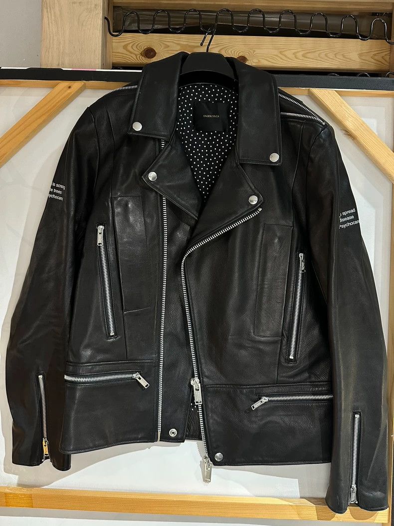 Undercover UNDERCOVER 14ss PsychoCandy slogan biker jacket 2506-Nextar Size US XL / EU 56 / 4 - 3 Thumbnail