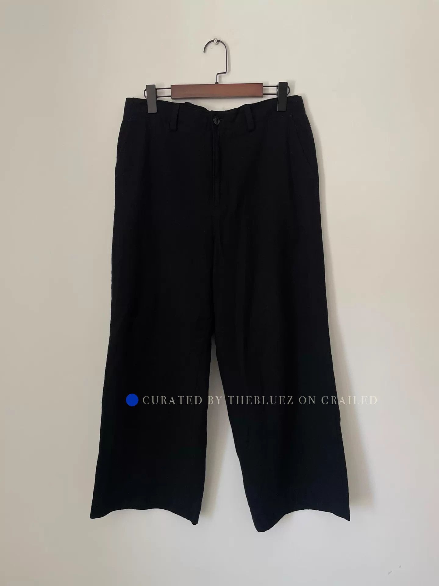 Yohji Yamamoto Vintage Black Wool Wide-Leg Casual Pants Size US 32 / EU 48 - 1 Thumbnail