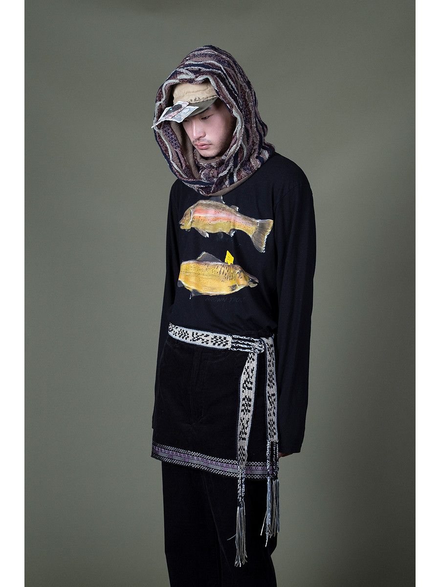 Kapital KAPITAL crew long sleeve Tee Two Trouts PECKISH RAINBOWY Size US L / EU 52-54 / 3 - 3 Thumbnail