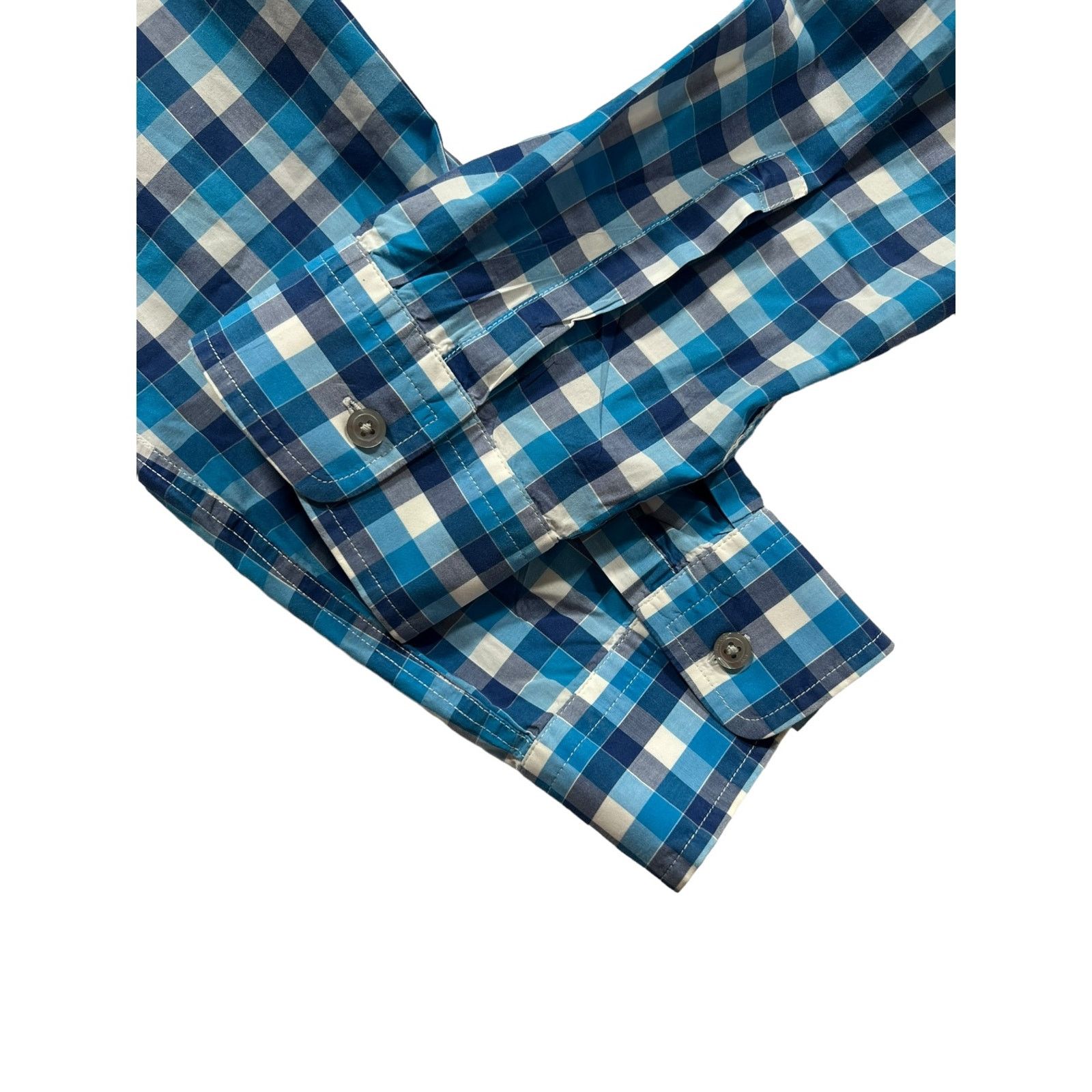 Hugo Boss Hugo Boss Mens Slim Fit Blue & White Checked Shirt XL Size US XL / EU 56 / 4 - 3 Thumbnail