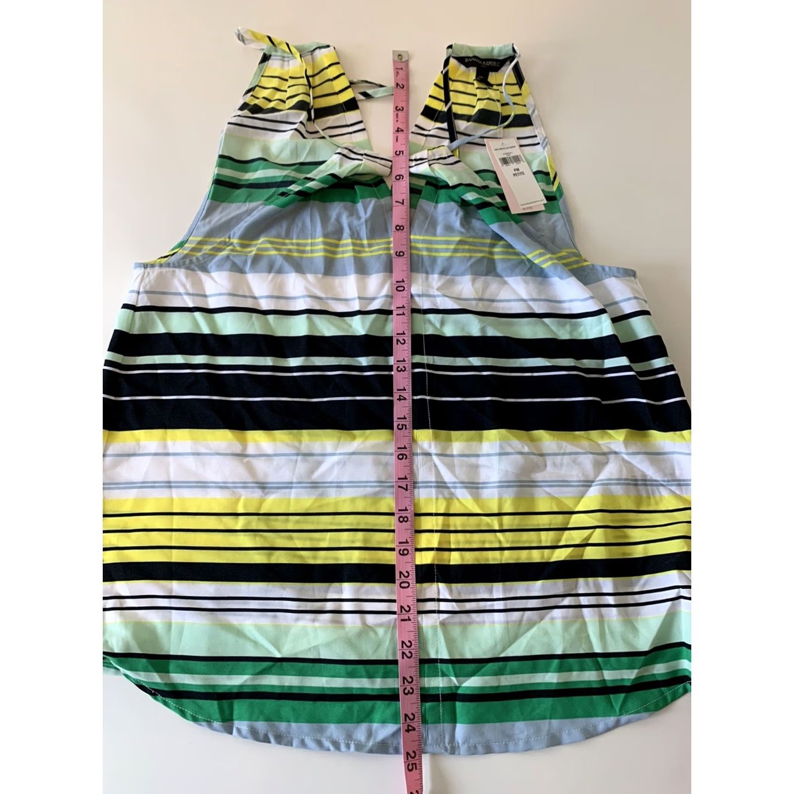 Banana Republic NWT Banana Republic Strappy Striped Top Womens Sz M Pet Black Green Yellow NEW Size M / US 6-8 / IT 42-44 - 5 Thumbnail