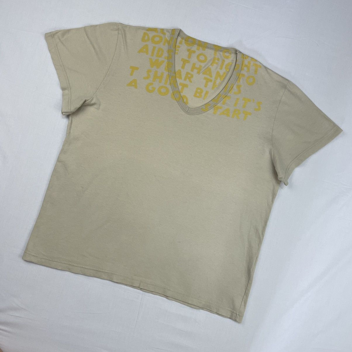 Maison Margiela 2001 Maison Margiela Aids Charity Overprint T-Shirt Vintage Size US M / EU 48-50 / 2 - 2 Thumbnail