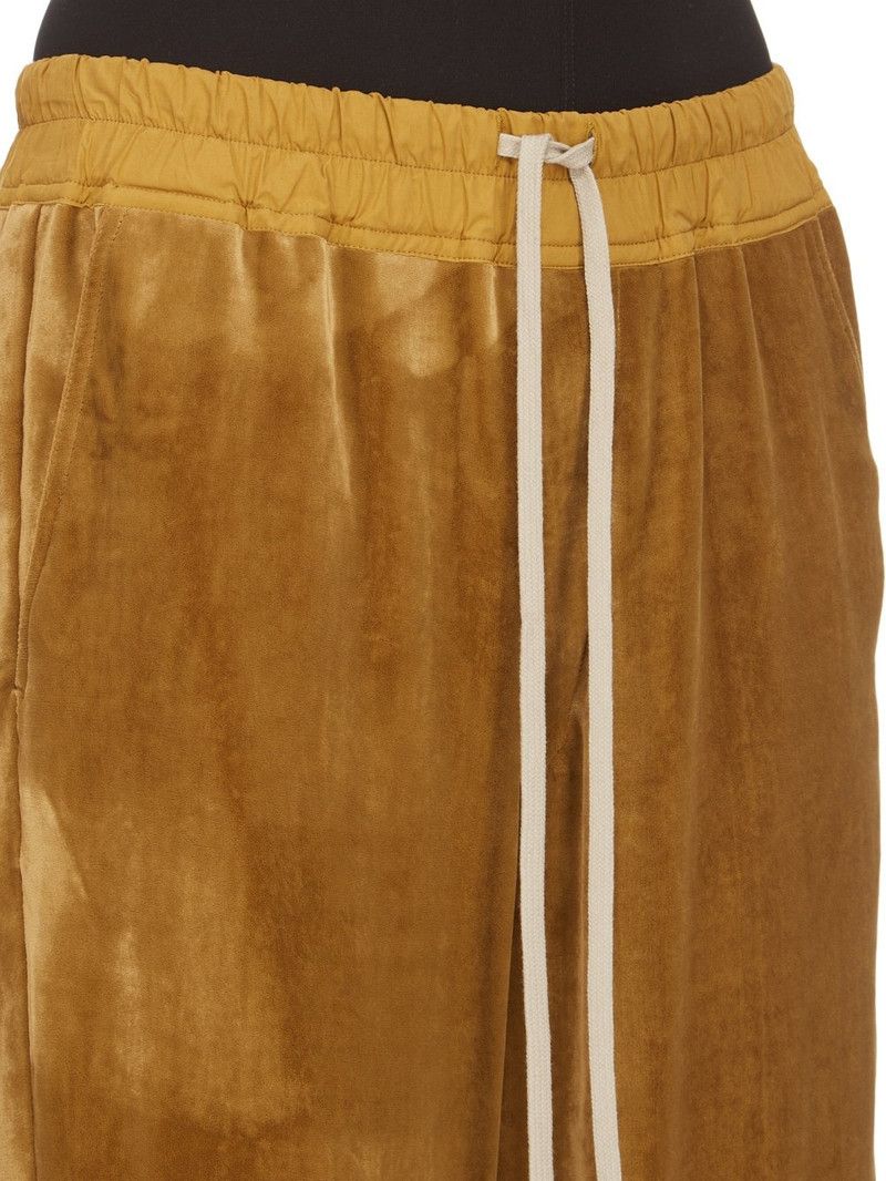 Rick Owens o1y0126 Velvet Sweatpant in Camel Size 28" / US 6 / IT 42 - 4 Thumbnail