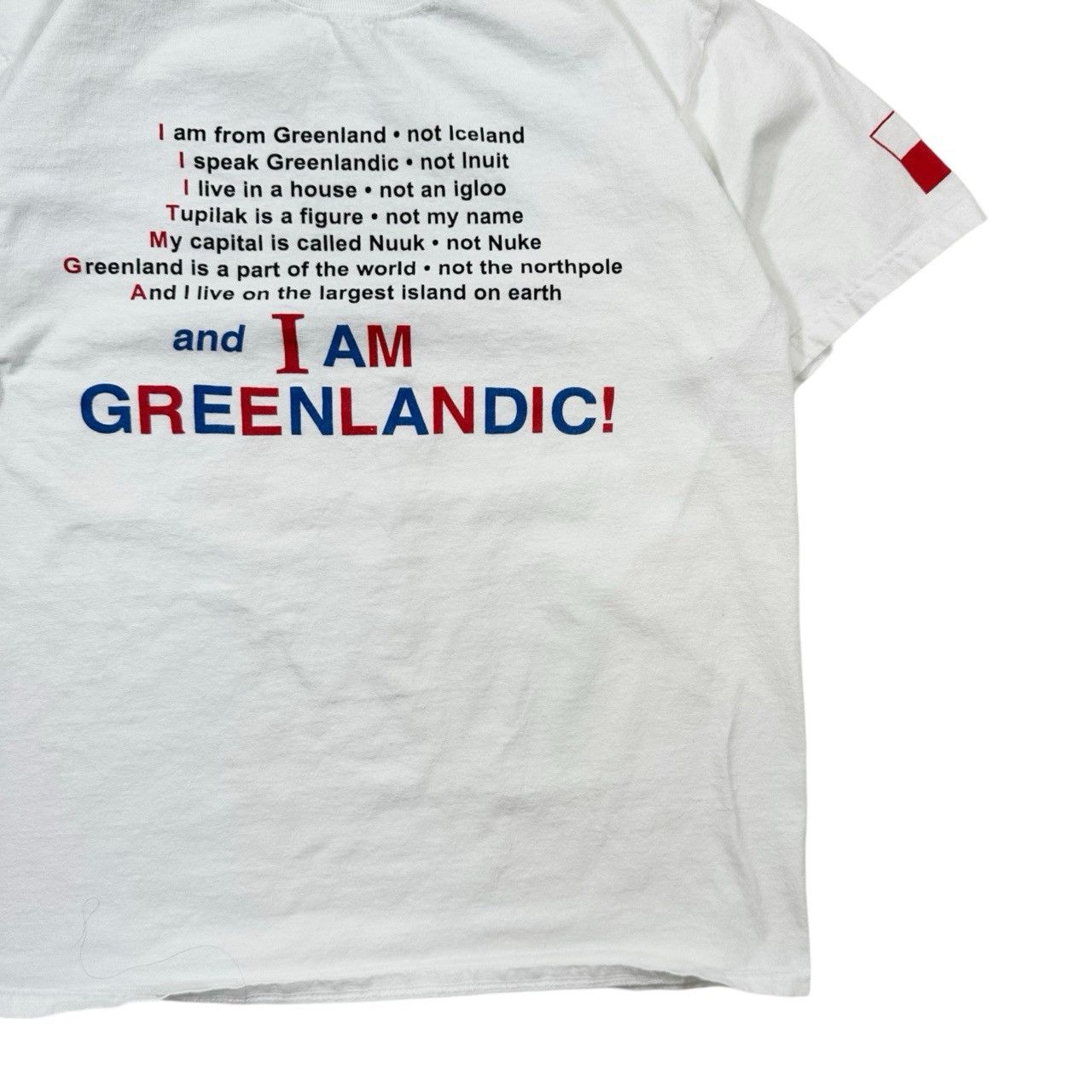 Vintage Vintage 00s I Am Greenlandic Graphic Tourist T Shirt Size US M / EU 48-50 / 2 - 3 Thumbnail