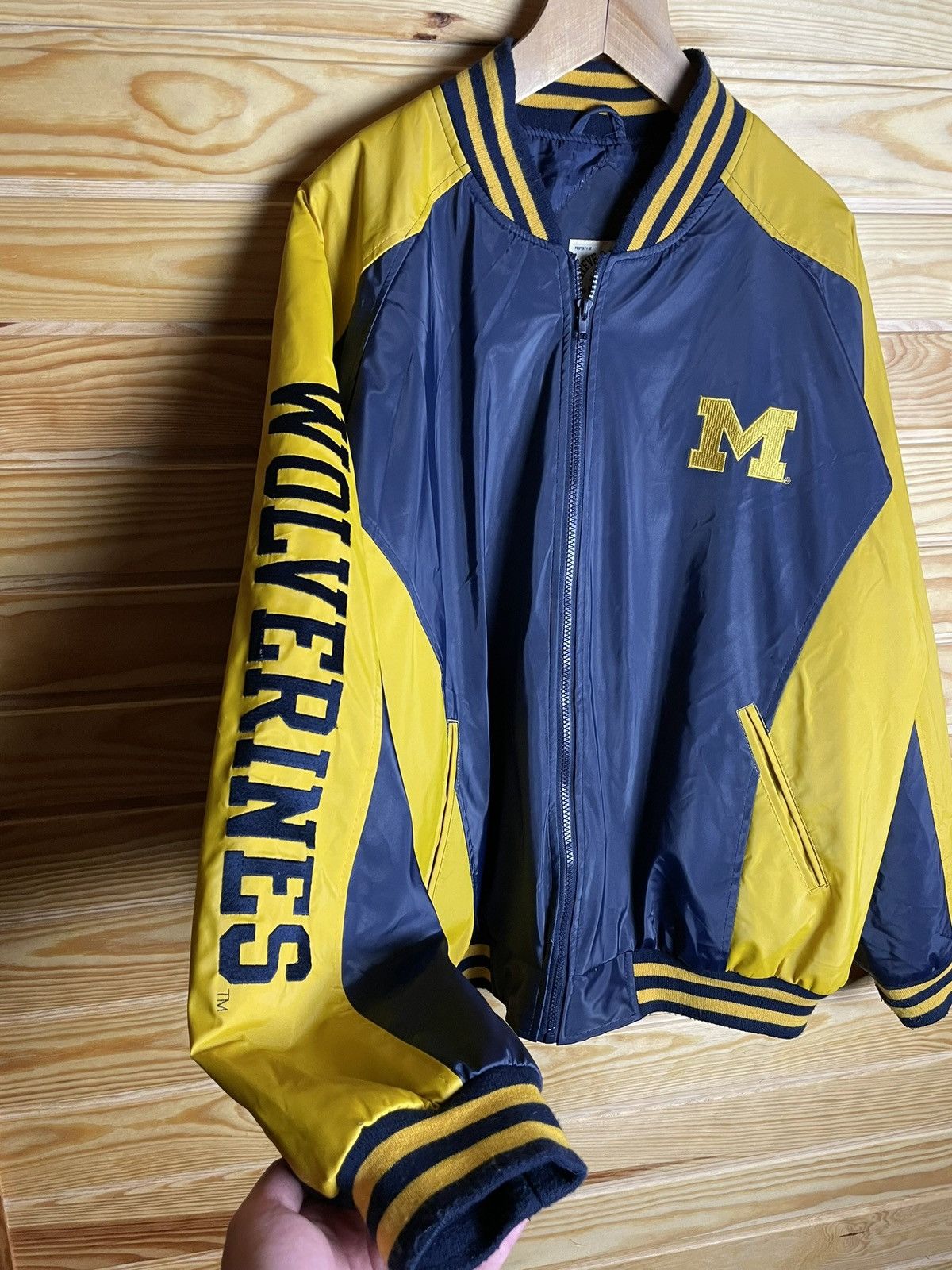 Vintage Vintage Michigan Wolverines Bomber Jacket Size XL Size US XL / EU 56 / 4 - 2 Thumbnail