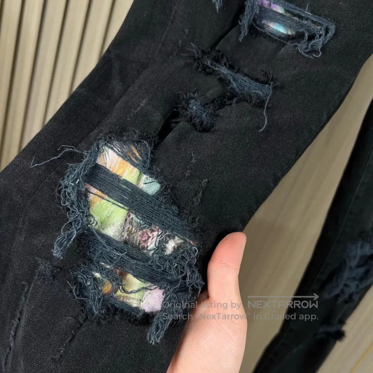 Amiri Amiri Flower Patchwork Distressed Jeans. Size US 31 - 3 Thumbnail