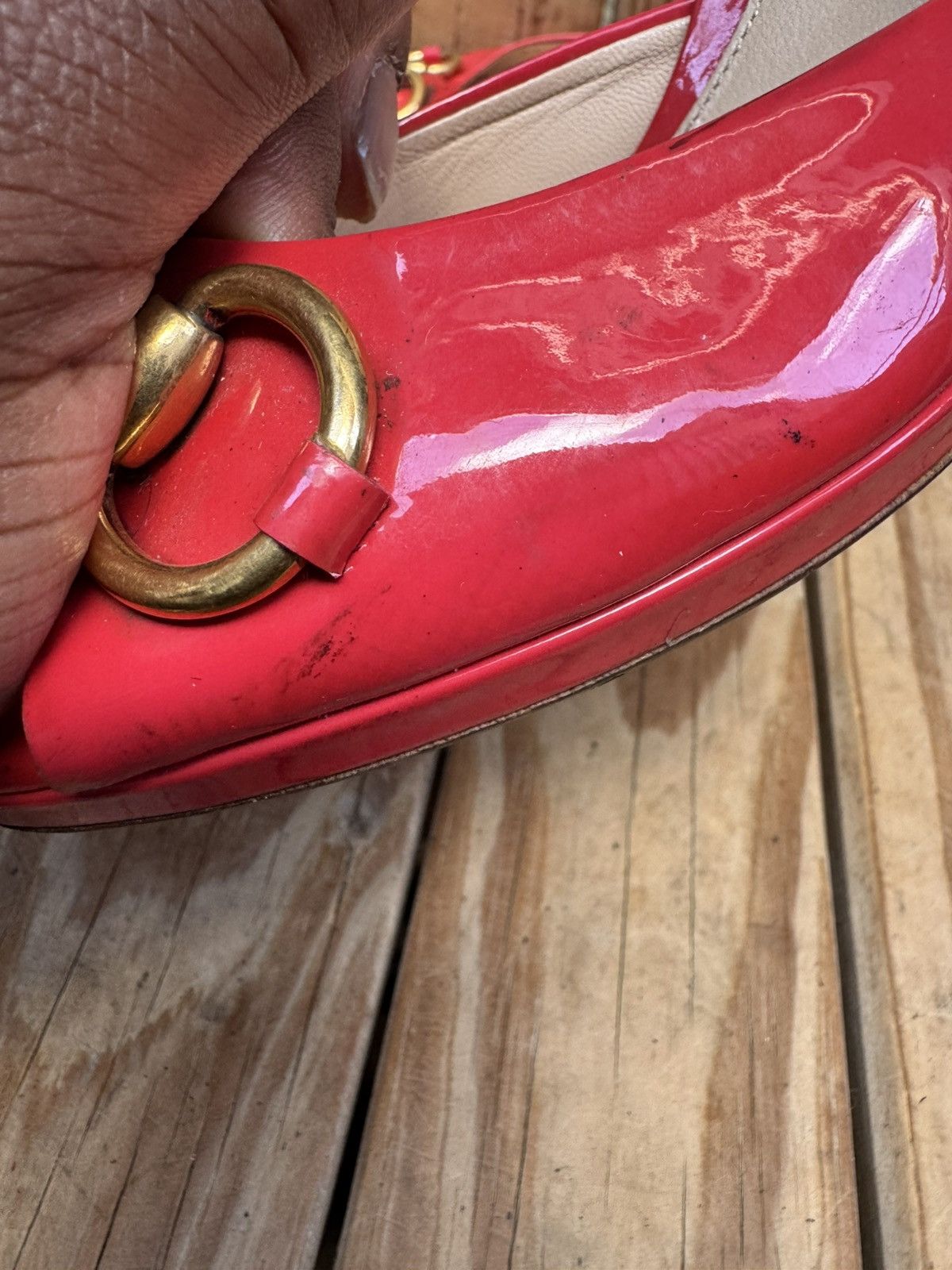 Gucci Gucci Red women’s slip on patent leather heels EUR 37.5 Size US 7.5 / IT 37.5 - 19 Thumbnail