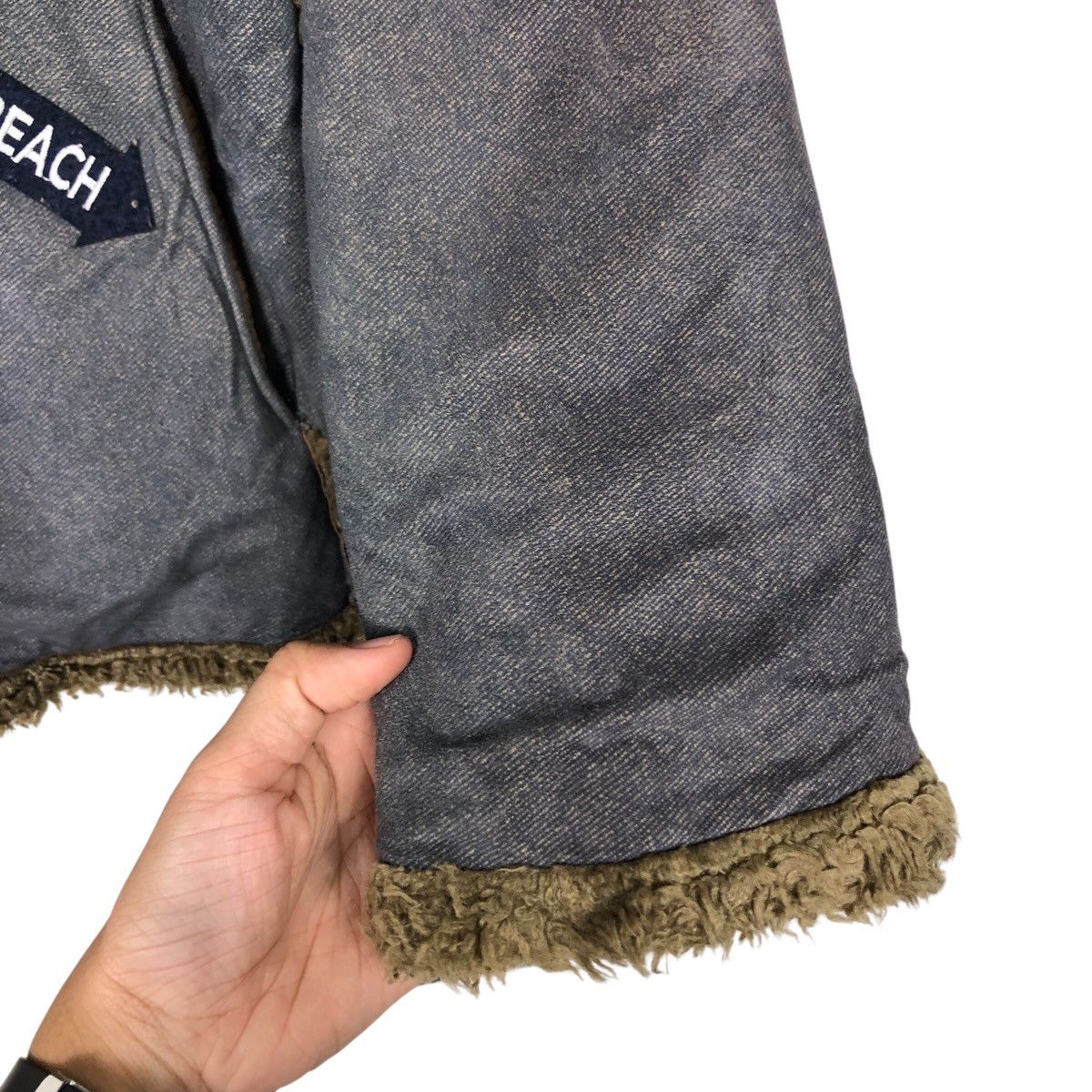 Japanese Brand Vintage Bignami Italy Shearling Patchwork Moto Jacket Size M / US 6-8 / IT 42-44 - 21 Thumbnail