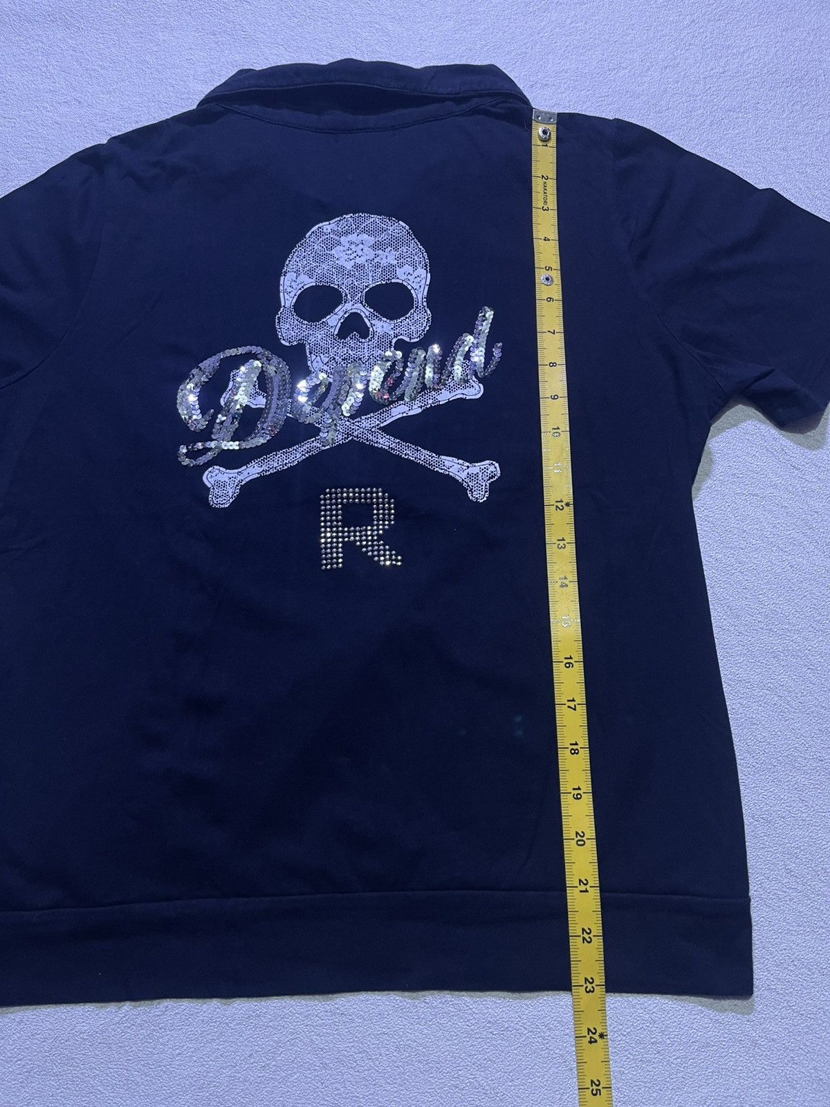 Hysteric Glamour Y2K PALEO short sleeve tshirt women' skull gliter style Size M / US 6-8 / IT 42-44 - 9 Thumbnail