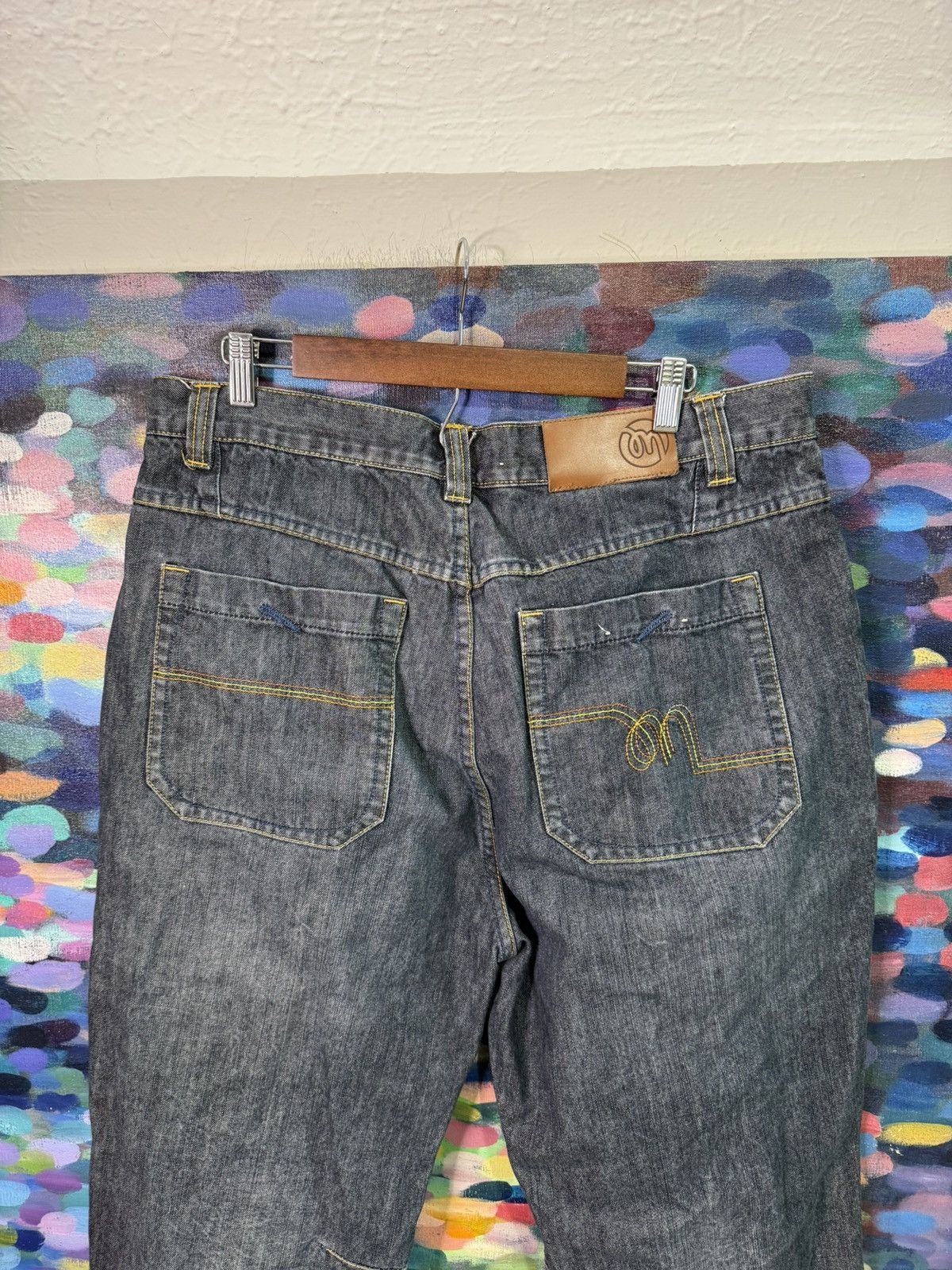 Vintage Meezan Mens Dark Wash Denim Carpenter Jeans Pockets Size 38 Size US 38 / EU 54 - 6 Thumbnail