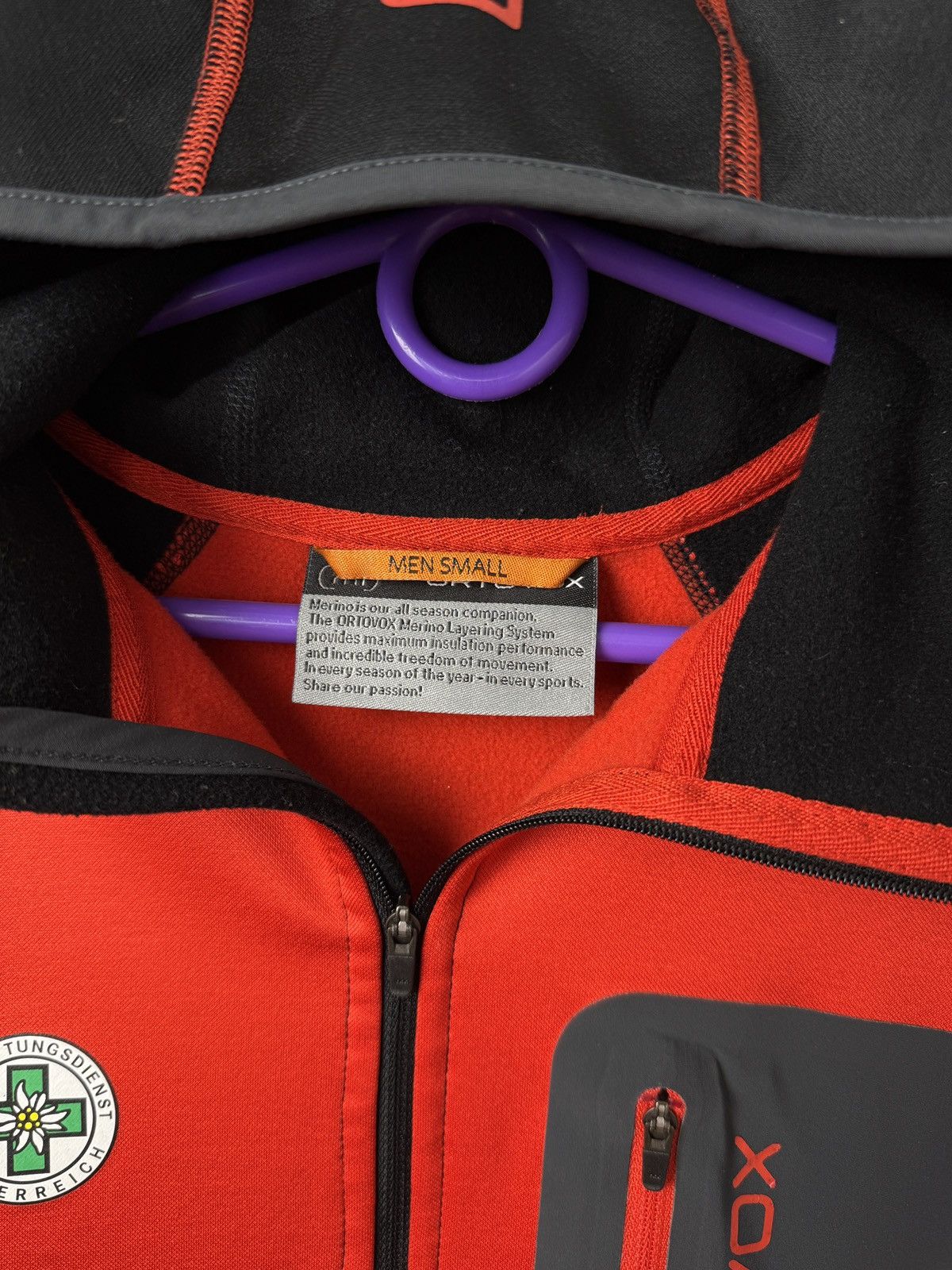 ORTOVOX ORTOVOX Full Zip Fleece Hoodie Merino Wool Inside Outdoor Size US S / EU 44-46 / 1 - 10 Thumbnail