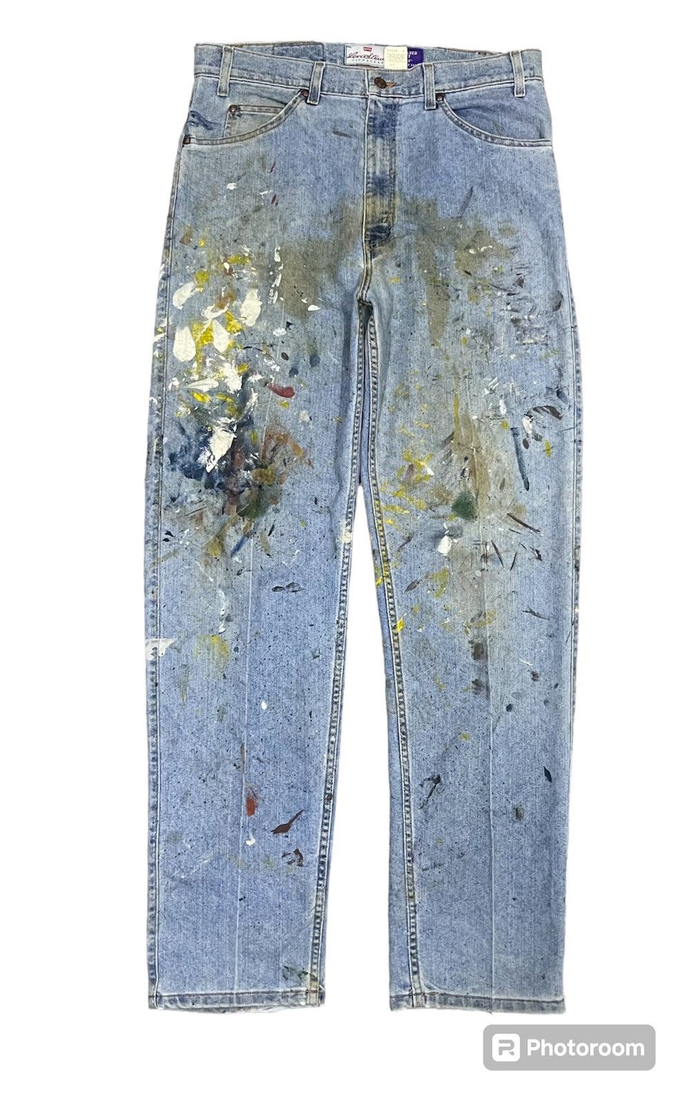 Levi's 90s LEVIS 540 BAGGY JEANS SPLASH PAINT JEANS 34x32 Size US 34 / EU 50 - 2 Thumbnail
