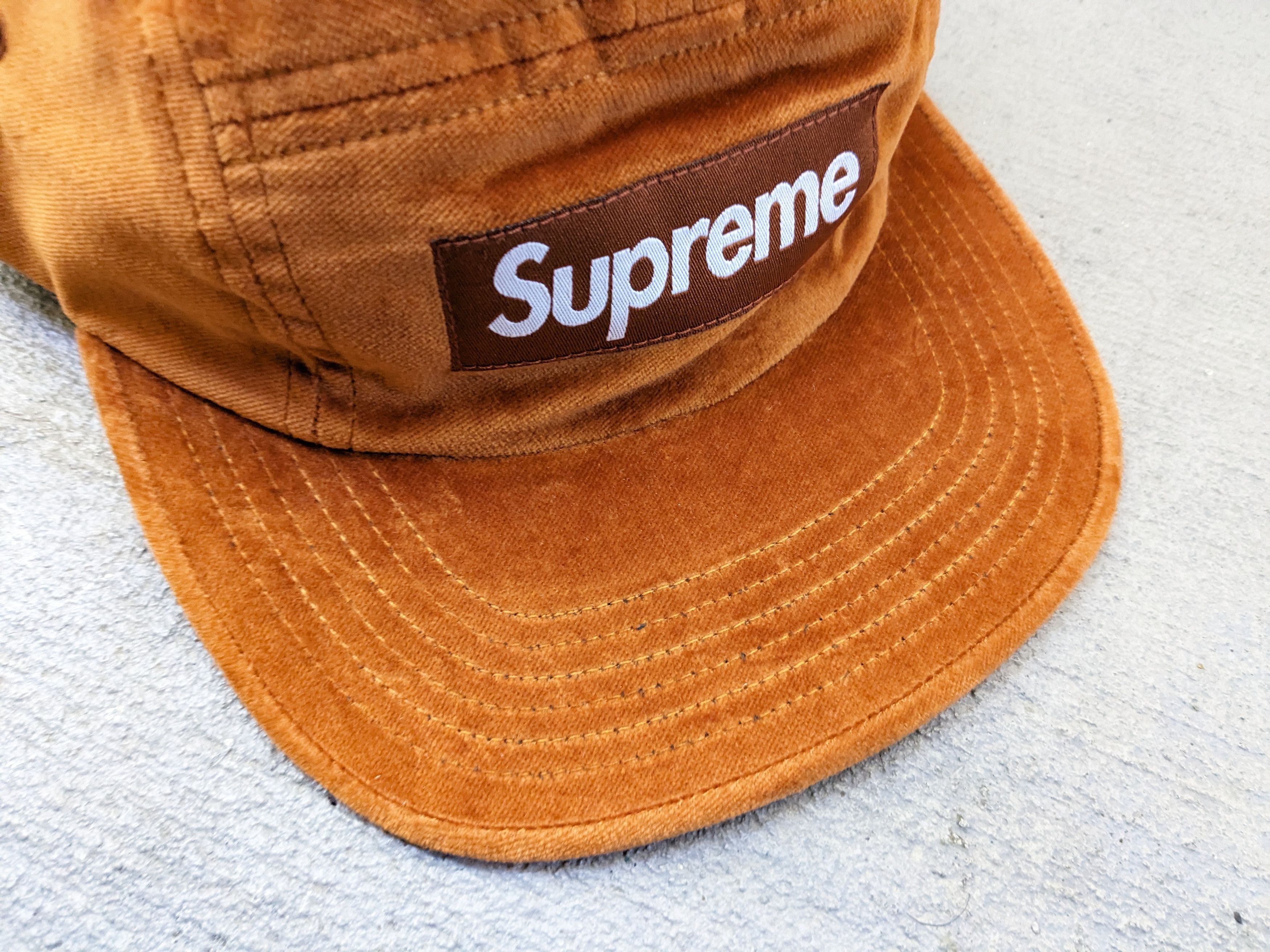 Supreme Camp Cap ベルベット ブラウン Velvet Pattern Camp Cap | Supreme 21fw