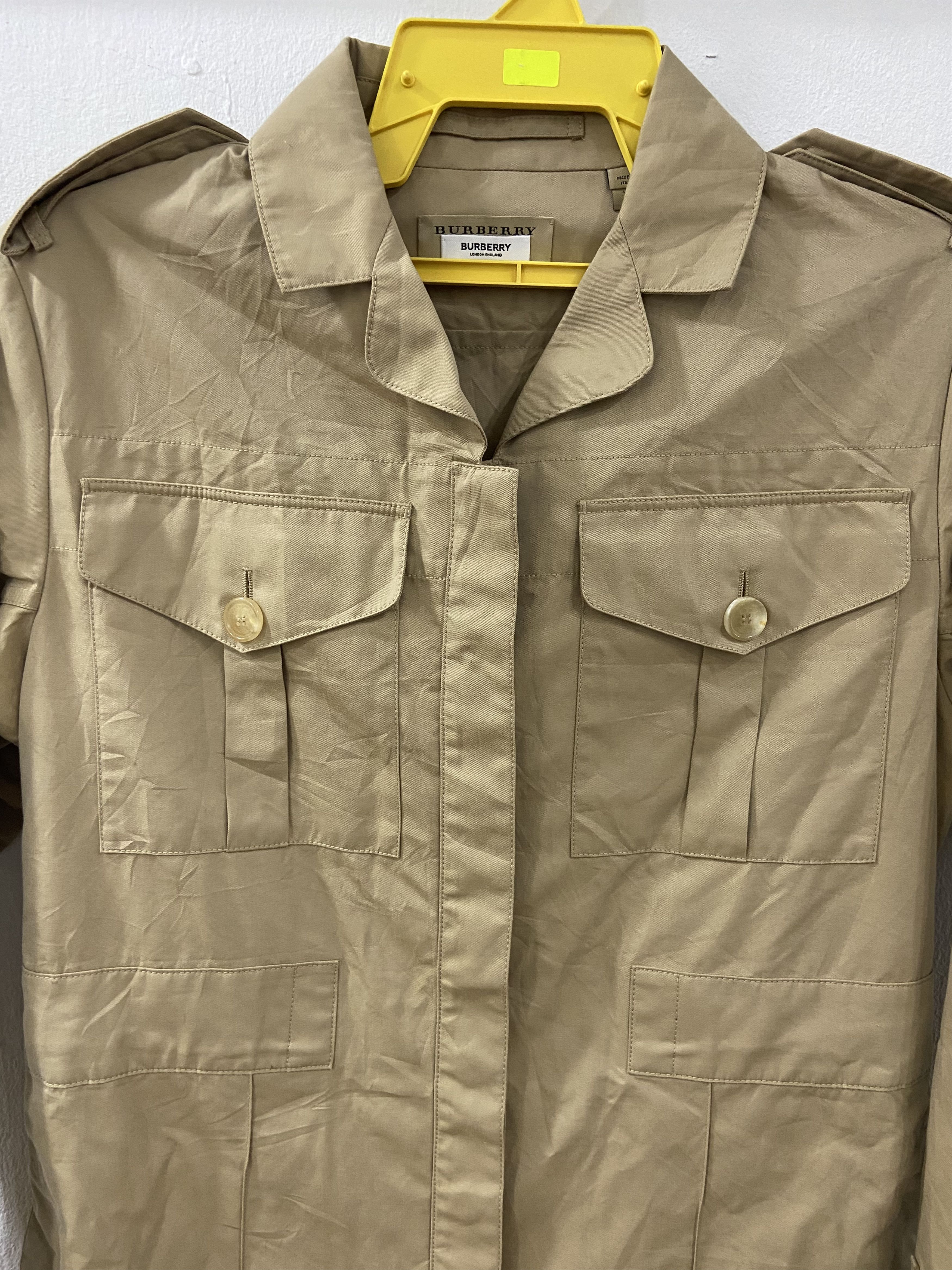 Burberry Prorsum BURBERRY GABARDINE cotton JUMPSUIT kHAKIS Size L / US 10 / IT 46 - 4 Thumbnail