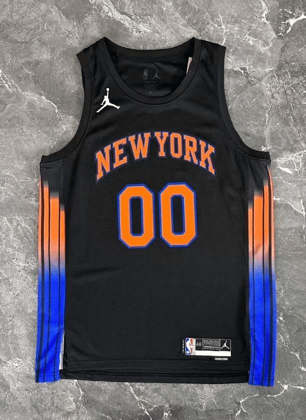 26 New York Knicks #00 Clarkson Jersey L