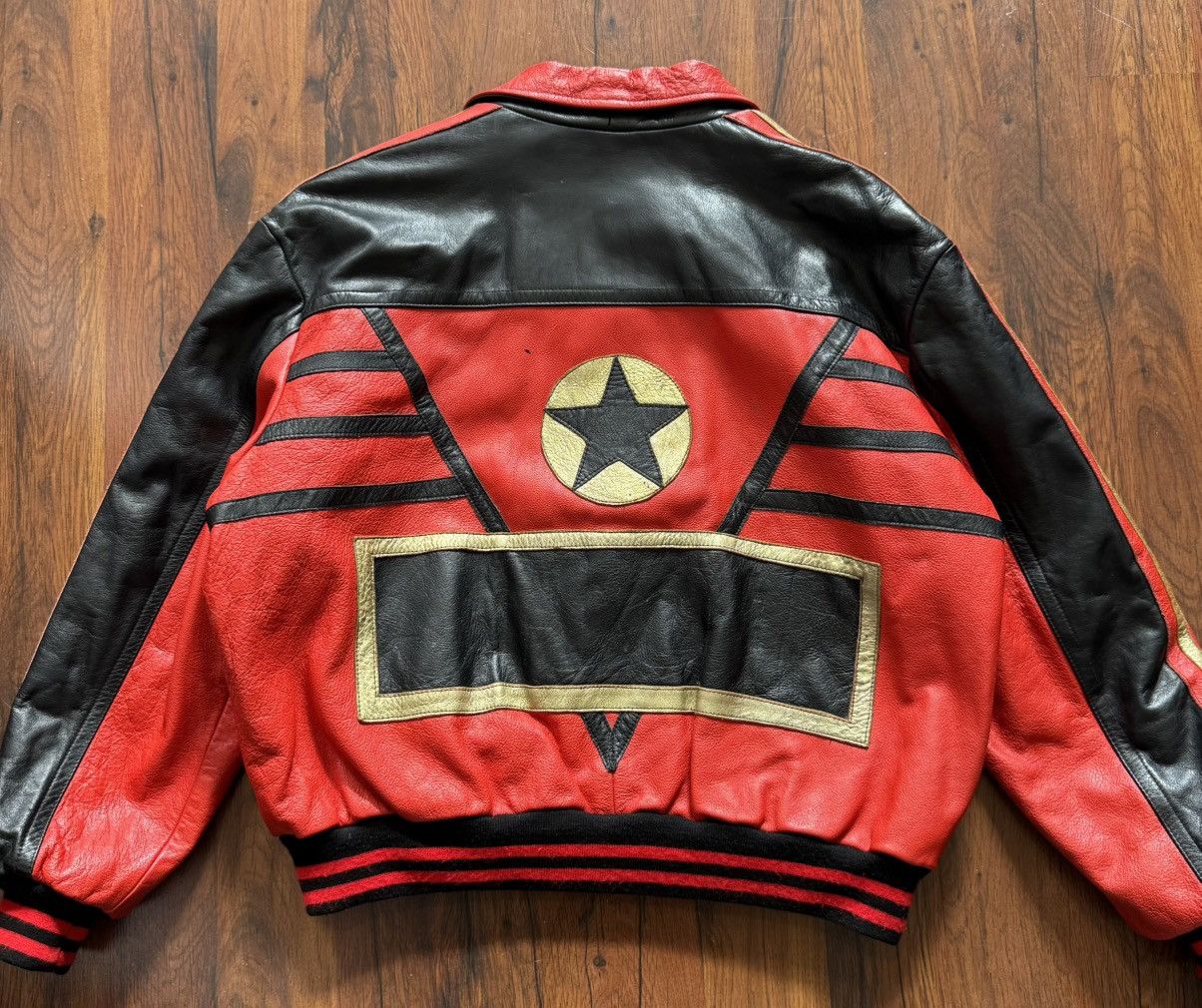 Leather Vintage Genuine Real Leather Jacket High Quality Rock Punk Size US XL / EU 56 / 4 - 2 Thumbnail