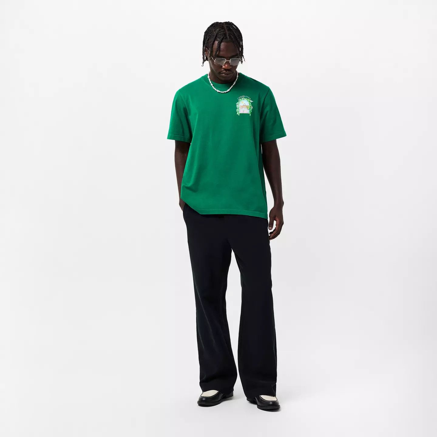 Casablanca o1g2r1mq0426 Graphic L'Arche Tennis Club T-Shirt in Green Size US XS / EU 42 / 0 - 6 Thumbnail