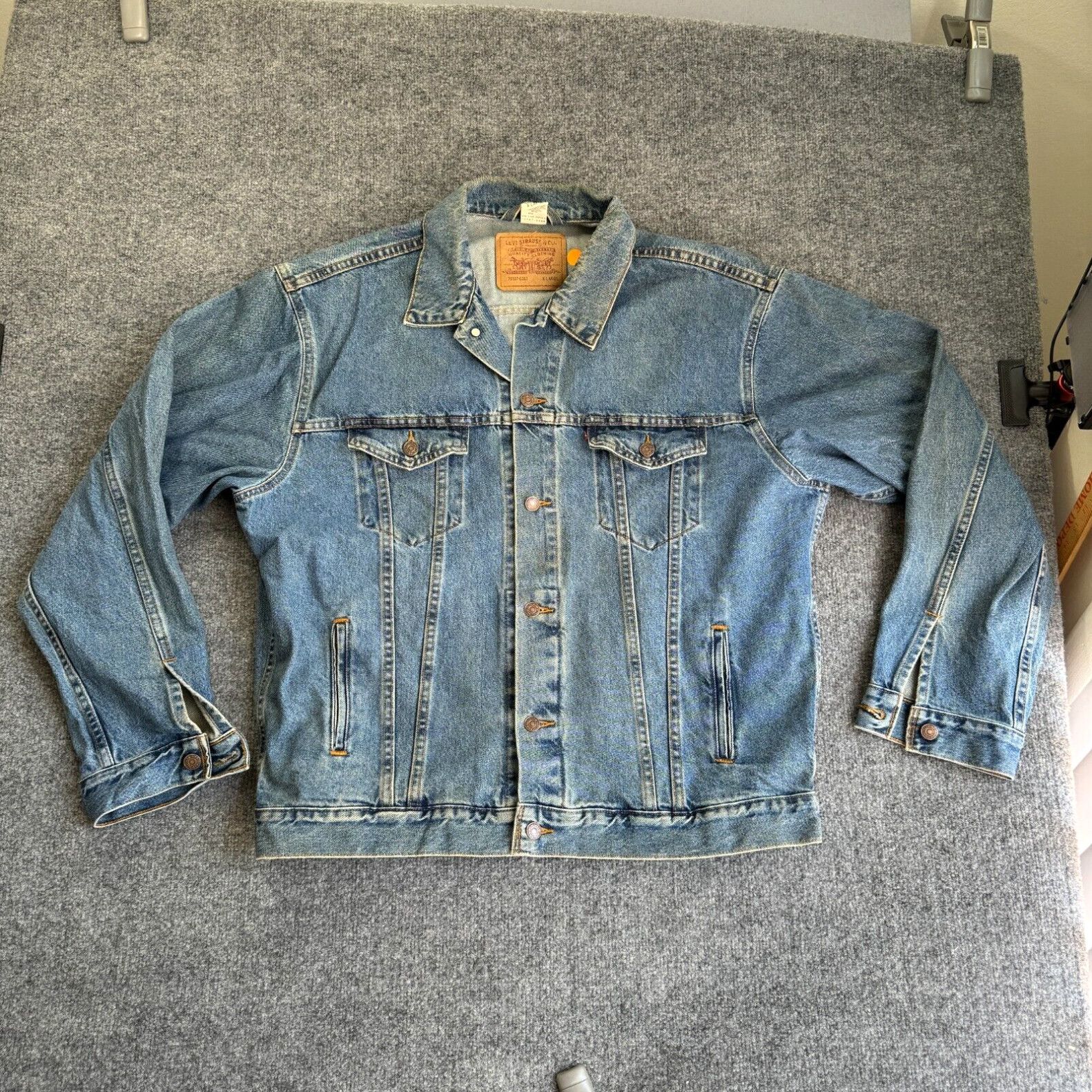 Levis Vintage Trucker Jacket Distressed selling 70507 Jean Jacket, Men’s Large