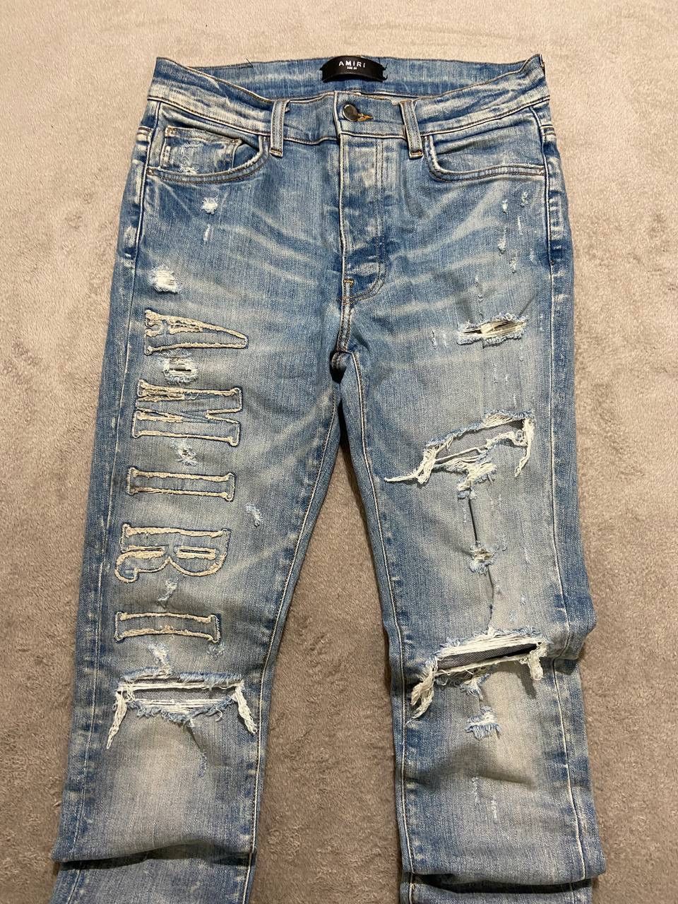 Amiri Amiri Denim Logo Applique Jeans Size US 30 / EU 46 - 4 Thumbnail