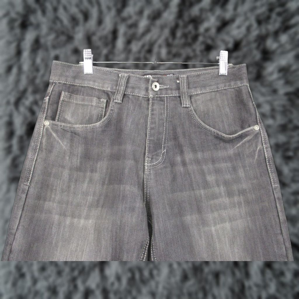 Avirex Avirex Jeans Mens 30x32 Gray Regular Fit Straight Leg Embroidered Pockets Denim Size US 30 / EU 46 - 1 Thumbnail