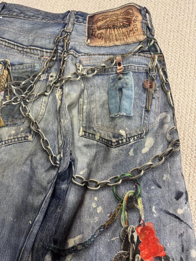 Acne Studios Acne Studios 3D trouser chain printing blue jeans Size 32" / US 10 / IT 46 - 4 Thumbnail
