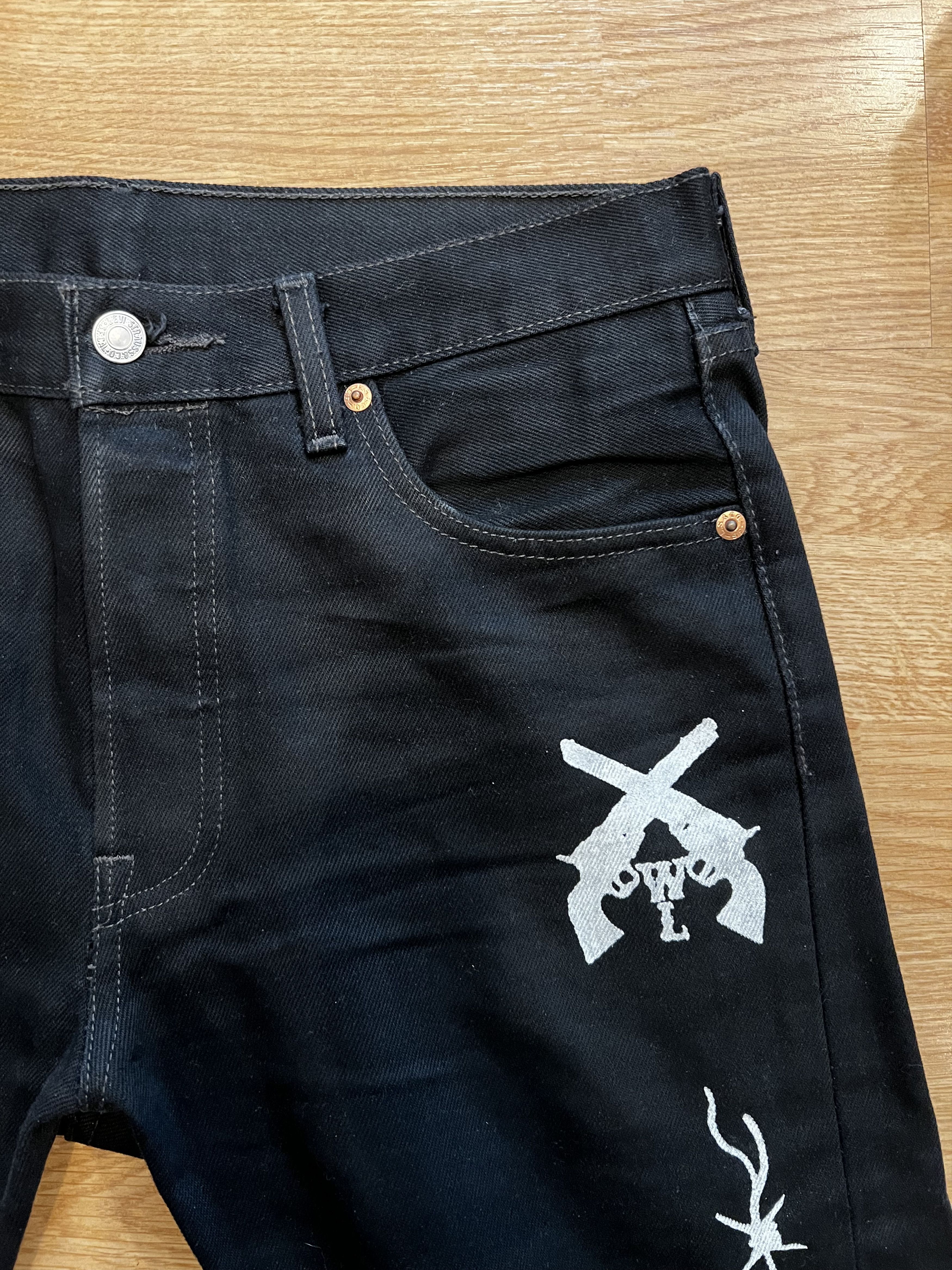 Warren Lotas Warren Lotas Levi's 501 black barbed wire denim Size US 30 / EU 46 - 4 Thumbnail