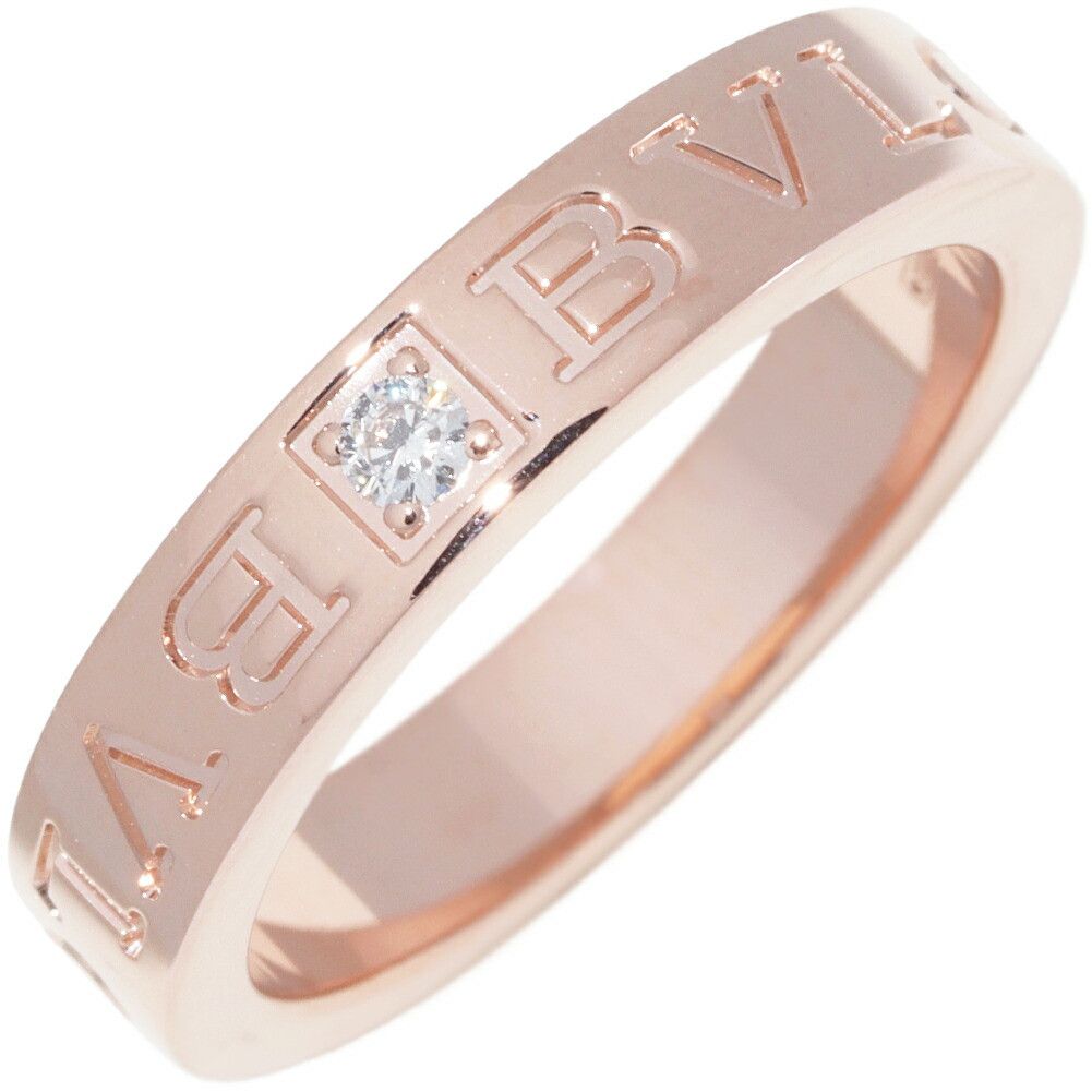 Bvlgari BVLGARI B.zero1 Au750 Pink Gold Diamond Ring Size 52 Crocodile skin Ring AN854185 341823 DUTY FREE for USA