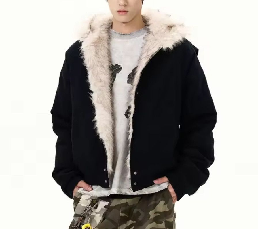 Japanese Brand Fur Collar Coat Jacket Vibtage Hype Y2K Puffer Size US XL / EU 56 / 4 - 2 Thumbnail