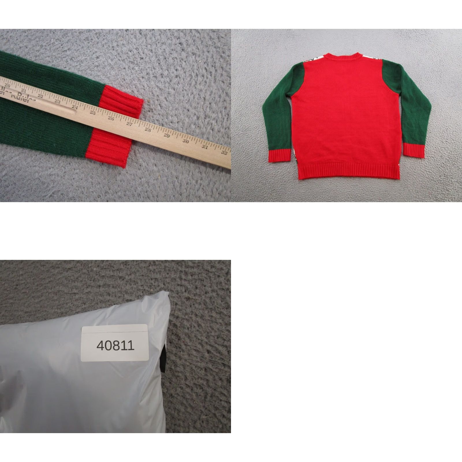 Vintage Merry Christmas Ugly Party Sweater Womens Size M Knit Pullover V Neck Holiday Size M / US 6-8 / IT 42-44 - 8 Thumbnail