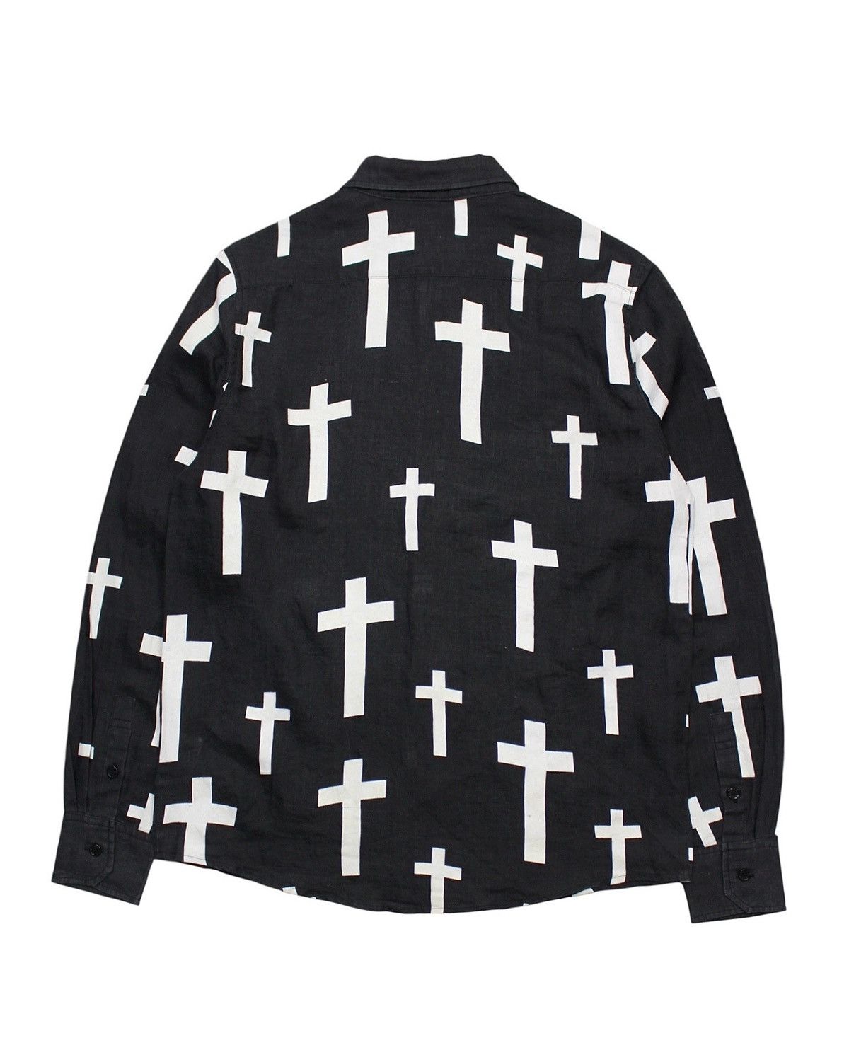 Hysteric Glamour 2010S CORVO CROSS PRINT LINEN SHIRT Size US M / EU 48-50 / 2 - 2 Thumbnail