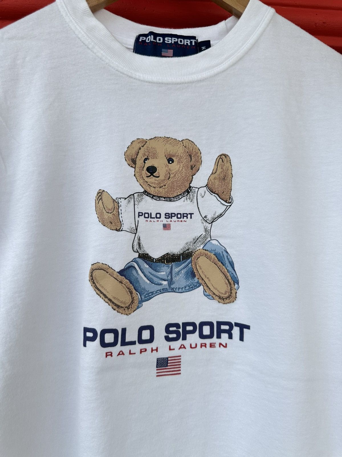 Polo Ralph Lauren Vintage 90s Polo Bear Sport Ralph Lauren Tee Size US M / EU 48-50 / 2 - 2 Thumbnail