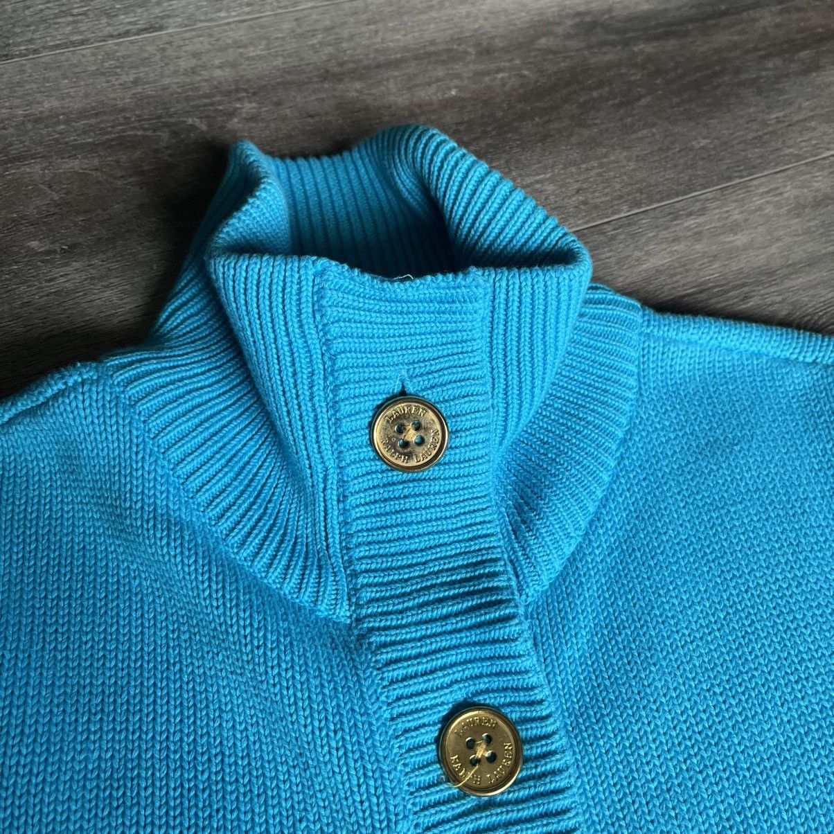Lauren Ralph Lauren Vintage Polo Ralph Lauren Knit Turtleneck Cardigan Sweater Size L / US 10 / IT 46 - 7 Thumbnail