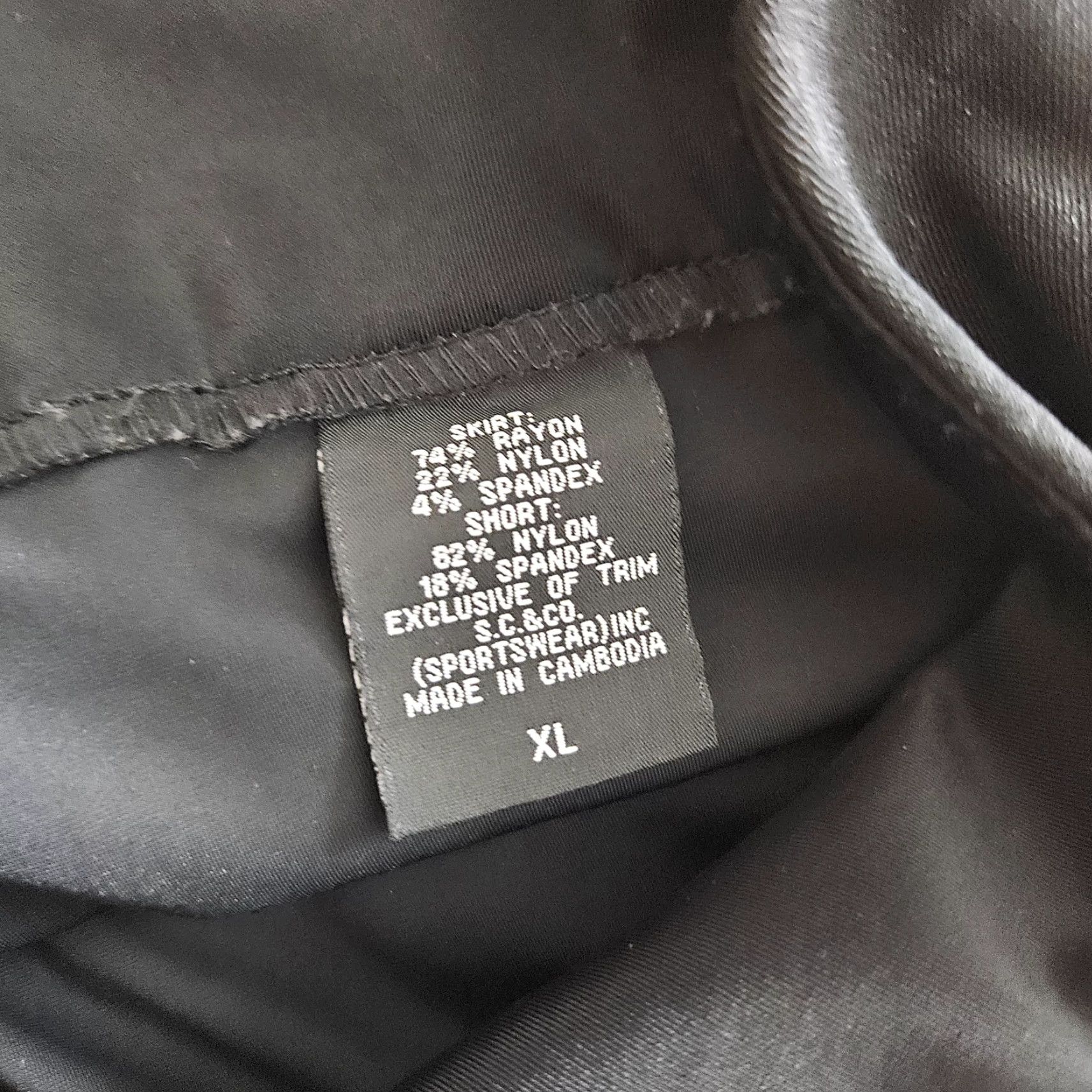 Vintage SC&Co Womens Skort XL Black Pockets Pull On Activewear Size ONE SIZE - 3 Thumbnail